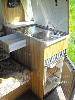 1980 VW T25 Devon Caravette Sink And Drainer with Cutelry Draw